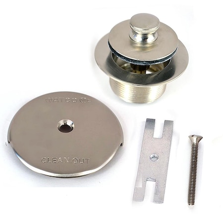 Watco 1.625 in. Overall Dia. x 16 Threads x 1.25 in. Push Pull Trim Kit, Brushed Nickel 38080-BN